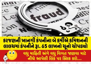 MailVadodara.com - Two-employees-of-Karajan-private-company-in-the-lure-of-commission-gave-the-company-Rs-65-lakhs-lime