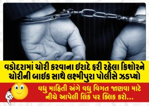 MailVadodara.com - Lakshmipura-police-nabbed-a-teenager-who-was-returning-with-the-intention-of-stealing-in-Vadodara-with-a-stolen-bike