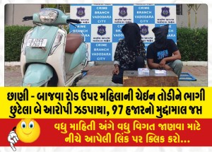 MailVadodara.com - Two-accused-who-escaped-after-breaking-the-chain-of-a-woman-on-Chhani-Bajwa-road-were-caught