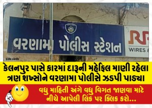 MailVadodara.com - Varnama-Police-nabbed-three-persons-who-were-enjoying-alcohol-in-a-car-near-Kellanpur