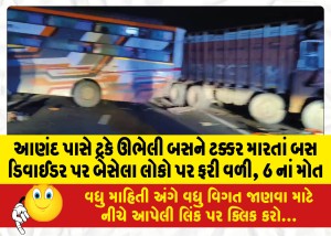 MailVadodara.com - amdavad-vadodara-express-highway-When-the-truck-hit-the-bus-parked-near-Anand-6-dead-8-injured