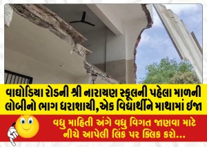 MailVadodara.com - A-portion-of-the-first-floor-lobby-of-Sri-Narayan-School-on-Waghodia-Road-collapsed