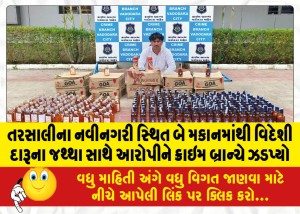 MailVadodara.com - The-crime-branch-arrested-the-accused-with-quantity-of-foreign-liquor-from-two-houses-located-in-Navinagari-Tarsali