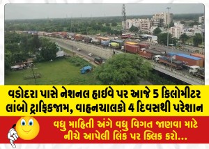 MailVadodara.com - 5-km-long-traffic-jam-on-National-Highway-near-Vadodara-today-motorists-are-troubled-for-4-days