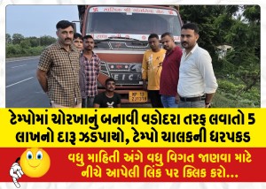 MailVadodara.com - Liquor-worth-5-lakhs-stolen-in-tempo-and-taken-to-Vadodara-seized-tempo-driver-arrested