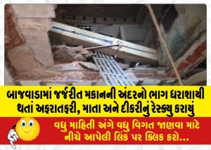 MailVadodara.com - Afratfari-mother-and-daughter-were-rescued-after-the-inside-of-a-dilapidated-house-collapsed-in-Bajwara