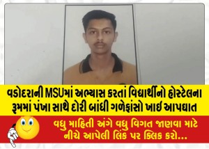 MailVadodara.com - While-studying-in-MSU-a-student-committed-suicide-by-hanging-himself-with-a-fan-in-his-hostel-room