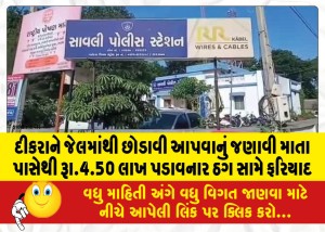 દીકરાને જેલમાંથી છોડાવી આપવાનું જણાવી માતા પાસેથી રૂા.4.50 લાખ પડાવનાર ઠગ સામે ફરિયાદ