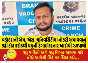 MailVadodara.com - MSU-The-accused-who-cheated-more-than-one-and-a-half-crore-by-asking-to-get-a-job-in-the-was-caught